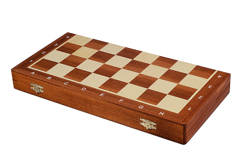 Jeu d'échecs de tournoi avec les pièces French en bois d'acacia et de buis de taille 5 (48x48cm) - L'ensemble complet - Jeu d'échecs de tournoi avec les pièces French en bois d'acacia et de buis de taille 5 (48x48cm) - L'ensemble complet