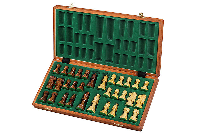 Jeu d'échecs de tournoi avec les pièces French en bois d'acacia et de buis de taille 5 (48x48cm) - L'ensemble complet - Jeu d'échecs de tournoi avec les pièces French en bois d'acacia et de buis de taille 5 (48x48cm) - L'ensemble complet