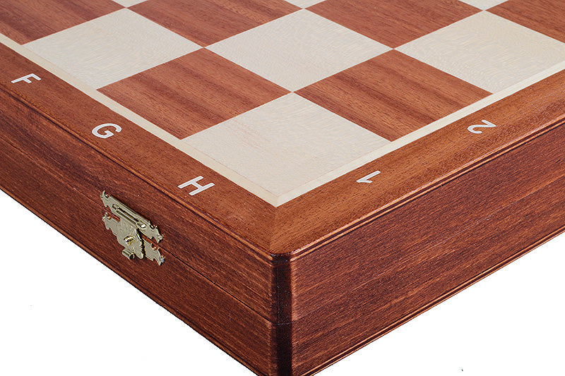 Jeu d'échecs de tournoi avec les pièces French en bois de buis de taille 5 (48x48cm) - L'ensemble complet - Jeu d'échecs de tournoi avec les pièces French en bois de buis de taille 5 (48x48cm) - L'ensemble complet