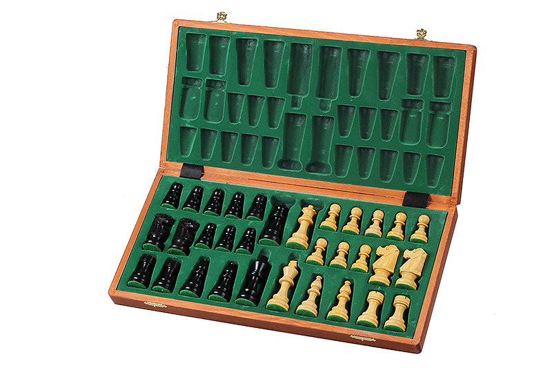Jeu d'échecs de tournoi avec les pièces French en bois de buis de taille 5 (48x48cm) - L'ensemble complet - Jeu d'échecs de tournoi avec les pièces French en bois de buis de taille 5 (48x48cm) - L'ensemble complet