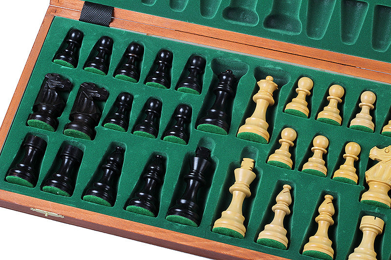 Jeu d'échecs de tournoi avec les pièces French en bois de buis de taille 5 (48x48cm) - L'ensemble complet - Jeu d'échecs de tournoi avec les pièces French en bois de buis de taille 5 (48x48cm) - L'ensemble complet
