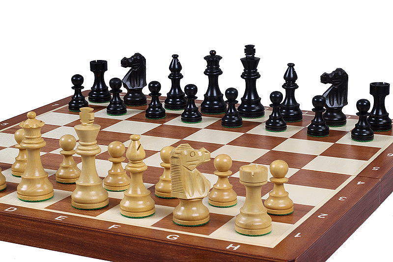 Jeu d'échecs de tournoi avec les pièces French en bois de buis de taille 5 (48x48cm) - L'ensemble complet - ee71bab7cf27872c5f5f3ffe678a8282