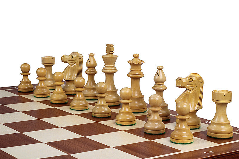 Jeu d'échecs de tournoi avec les pièces French en bois de buis de taille 5 (48x48cm) - L'ensemble complet - Jeu d'échecs de tournoi avec les pièces French en bois de buis de taille 5 (48x48cm) - L'ensemble complet