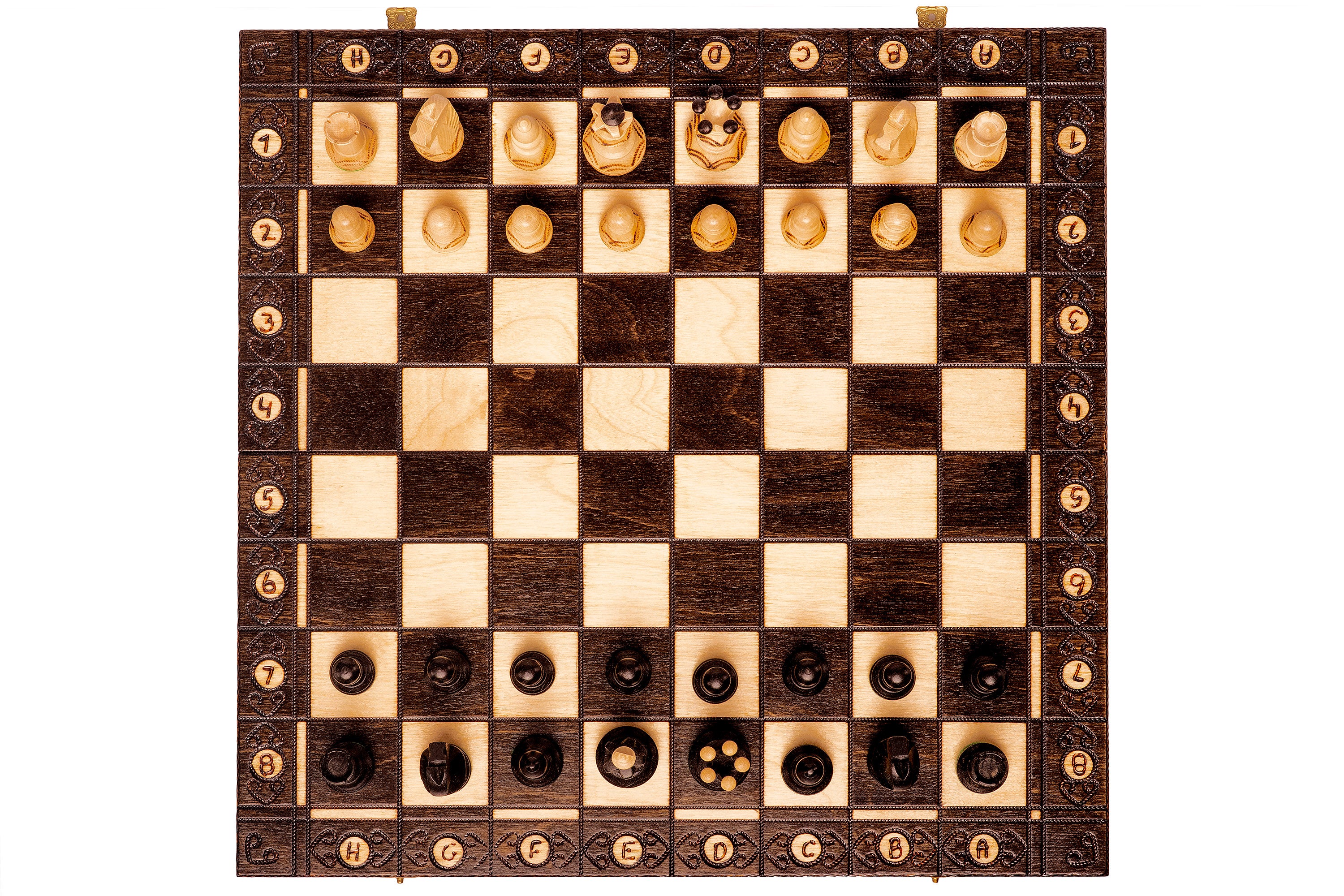 Juego de ajedrez de madera plegable Barcelona 42 x 42 cm - Juego de ajedrez de madera plegable Barcelona 42 x 42 cm