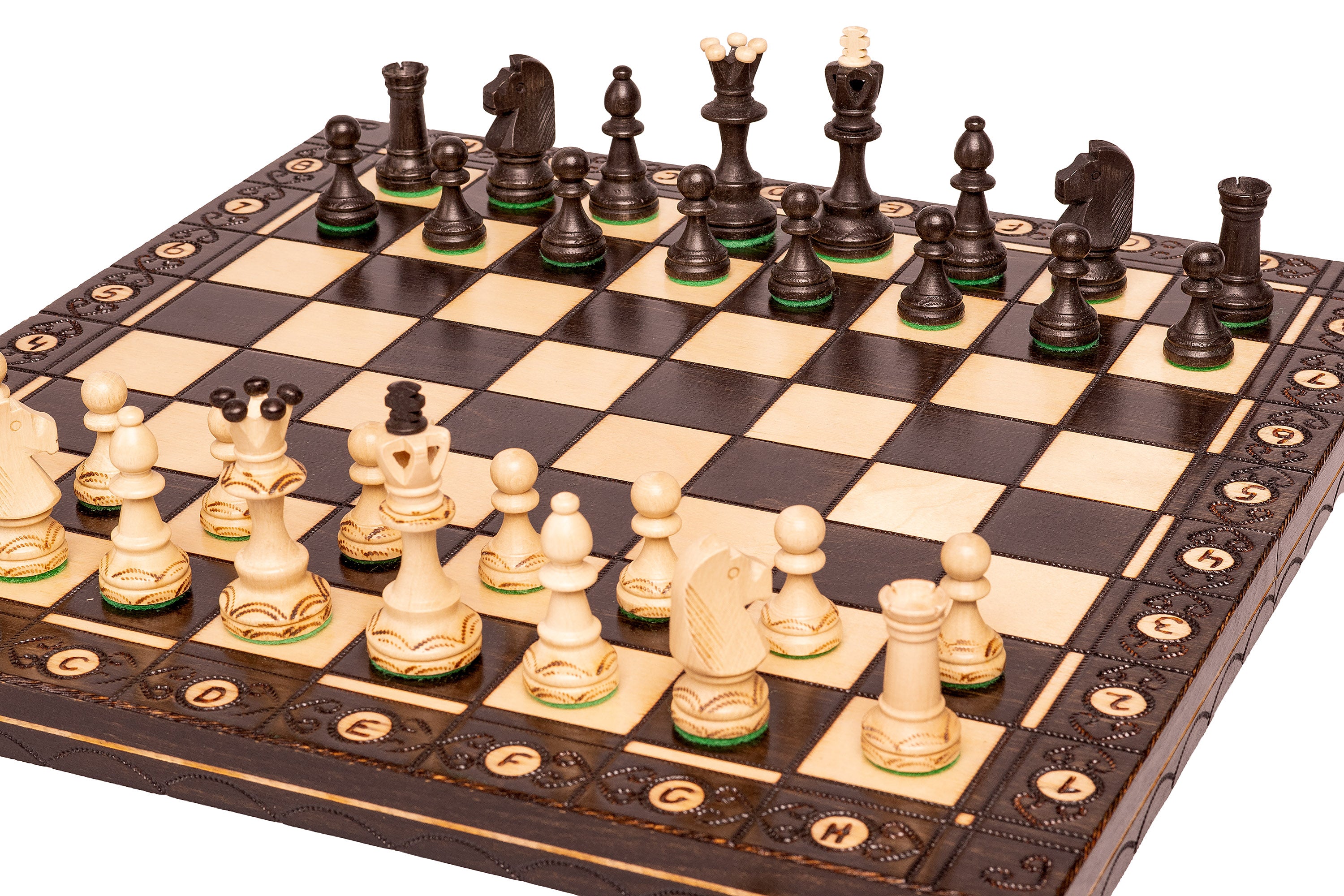Juego de ajedrez de madera plegable Barcelona 42 x 42 cm - Juego de ajedrez de madera plegable Barcelona 42 x 42 cm