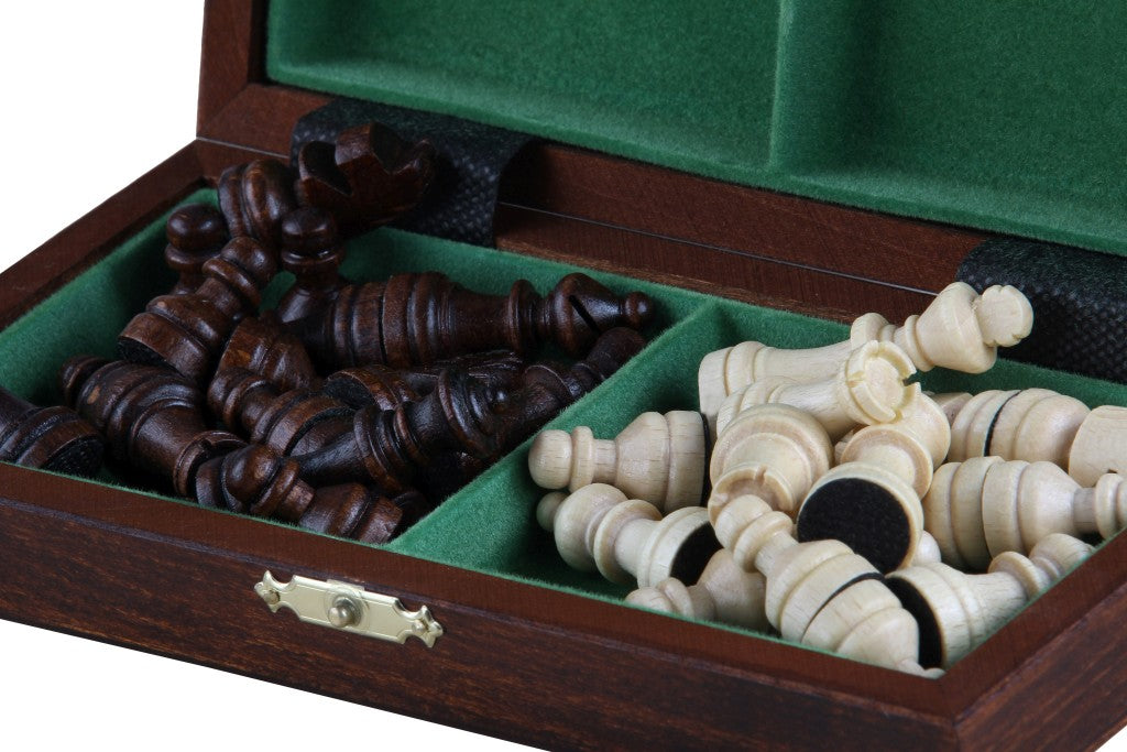 Jeu d'échecs MAGNETIQUE MINI en bois de charme, pliant, de petite taille (20 x 20cm) - Ensemble Complet - Jeu d'échecs MAGNETIQUE MINI en bois de charme, pliant, de petite taille (20 x 20cm) - Ensemble Complet