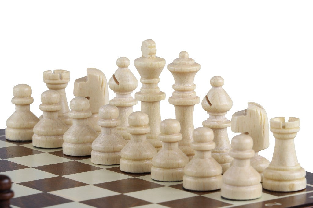 Jeu d'échecs MAGNETIQUE MINI en bois de charme, pliant, de petite taille (20 x 20cm) - Ensemble Complet - Jeu d'échecs MAGNETIQUE MINI en bois de charme, pliant, de petite taille (20 x 20cm) - Ensemble Complet