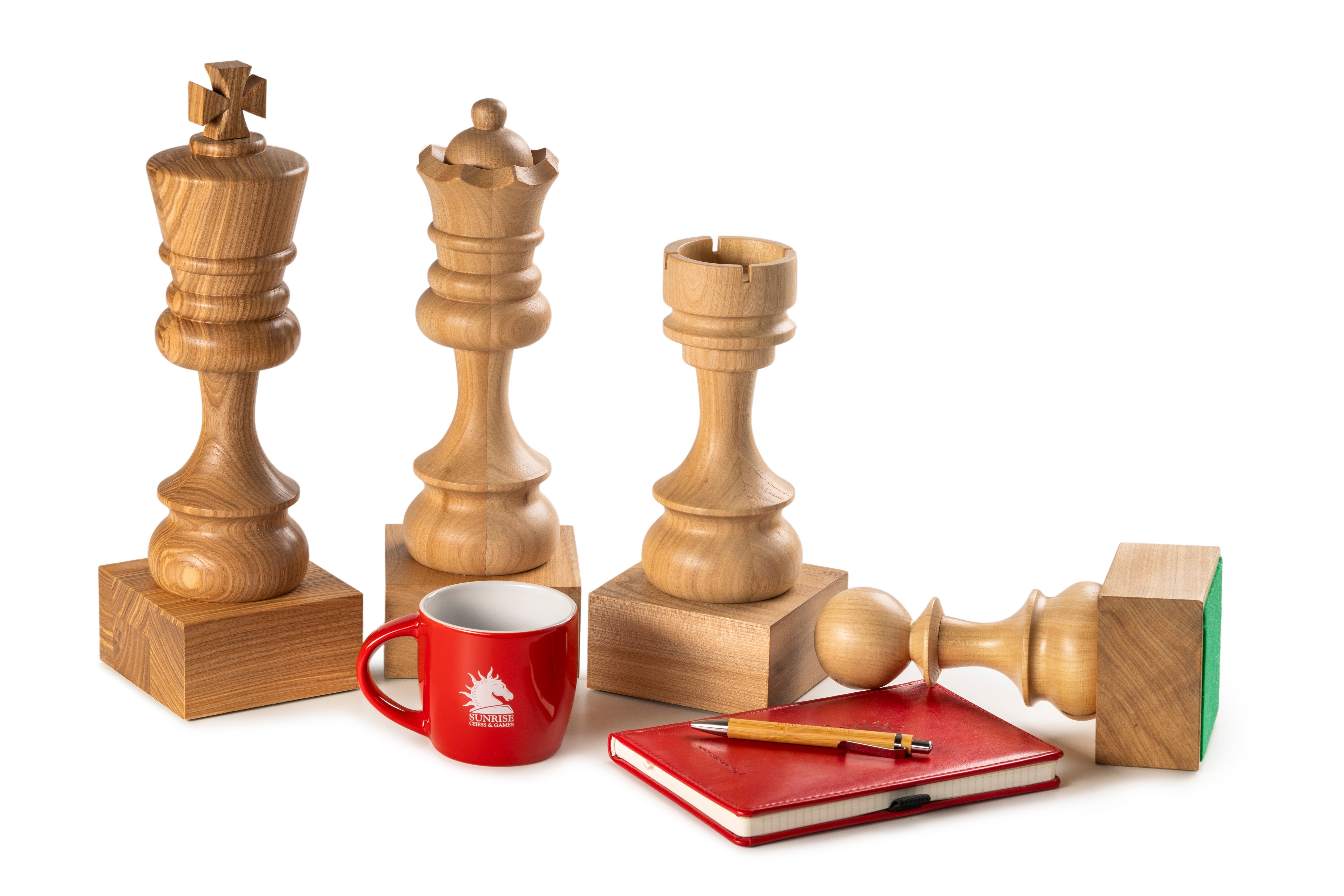 Copa de ajedrez de madera - Rey blanco - Copa de ajedrez de madera - Rey blanco