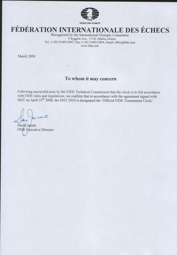 Pendule électronique DGT FIDE 2010 - 1222a0ccd7deb821bd01a87865cf7f48