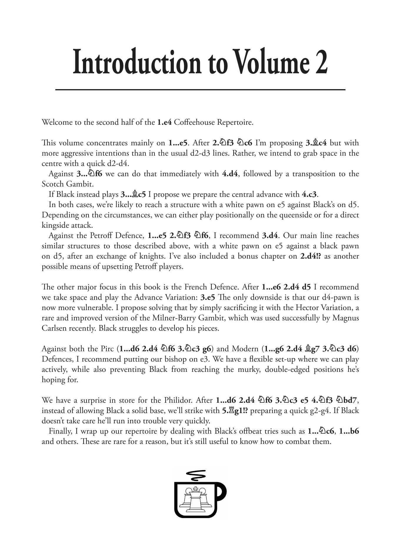 Coffeehouse Repertoire 1.e4 Volume 2 de Gawain Jones (broché) - Coffeehouse Repertoire 1.e4 Volume 2 de Gawain Jones (broché)