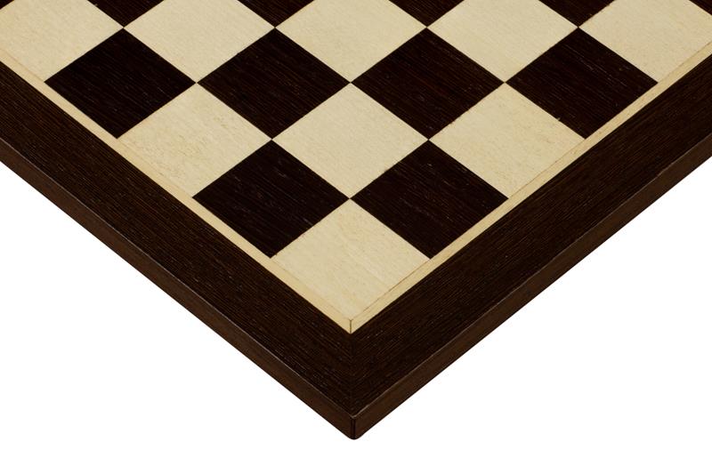 Echiquier en marqueterie de bois de wengé et sycomore - échiquier de taille 36x36cm sans coordonnées - Echiquier en marqueterie de bois de wengé et sycomore - échiquier de taille 36x36cm sans coordonnées