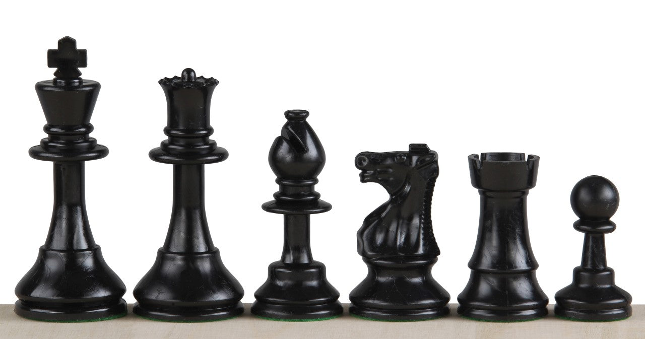 Pièces d'échecs plastique feutrées - pièces blanches et crème de taille 6 - 3adac2ad52cda443004c1dc6d7680ed5