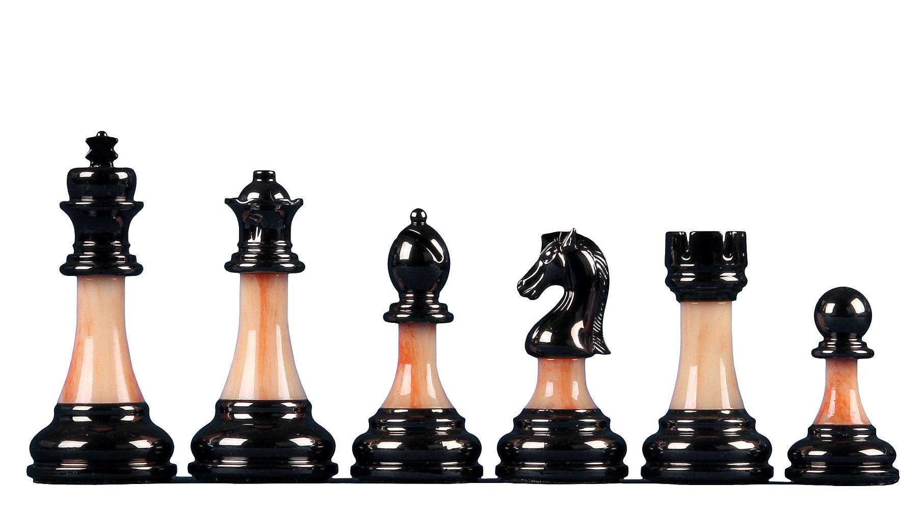 Pièces d'échecs plombées en plastique métallisées - Taille 3,5'' - Pièces d'échecs plombées en plastique métallisées - Taille 3,5''