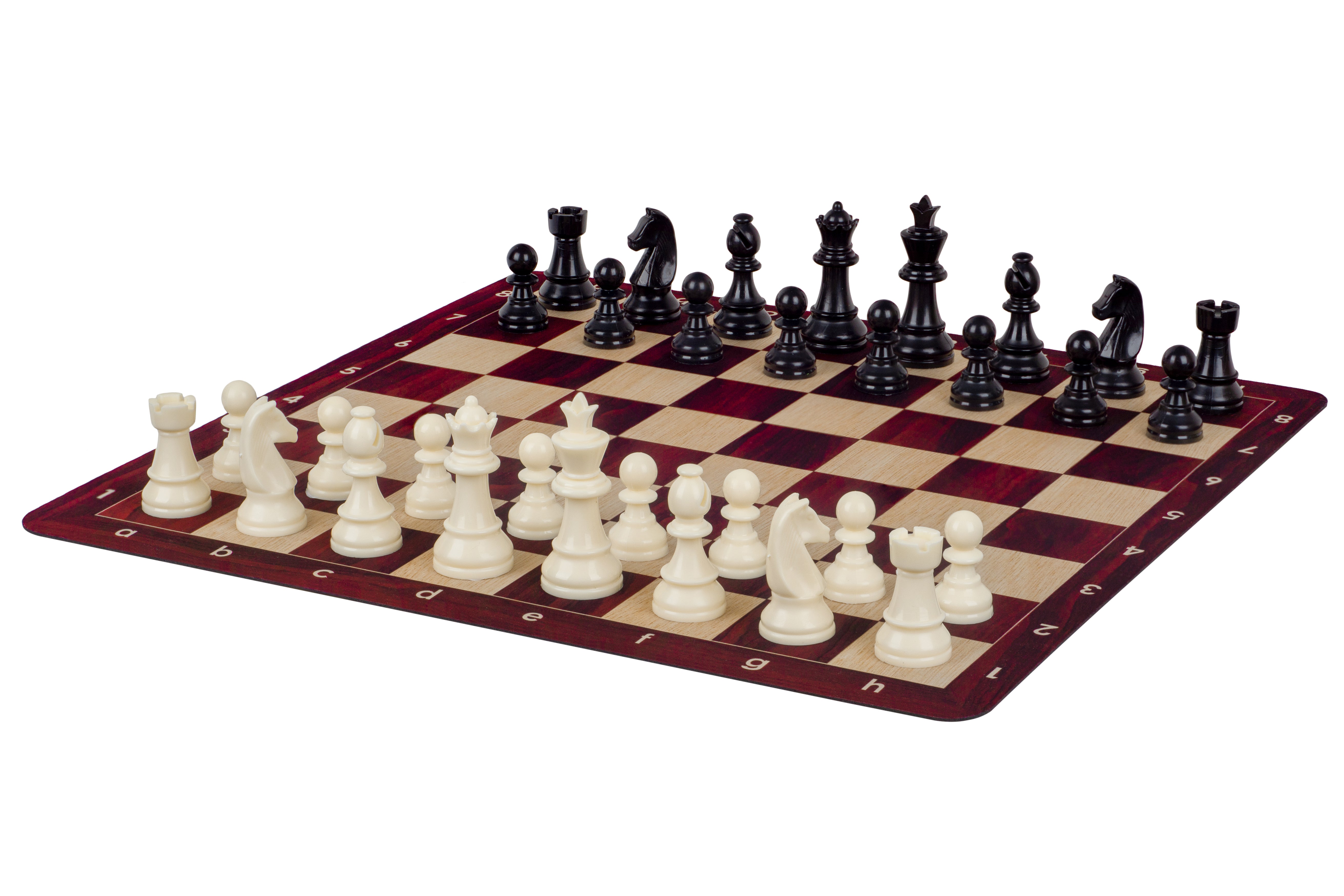 Échiquier roulable vinyle antidérapant, imitation bois - échiquier de tournoi de taille 6 MAHOGANY - Échiquier roulable vinyle antidérapant, imitation bois - échiquier de tournoi de taille 6 MAHOGANY