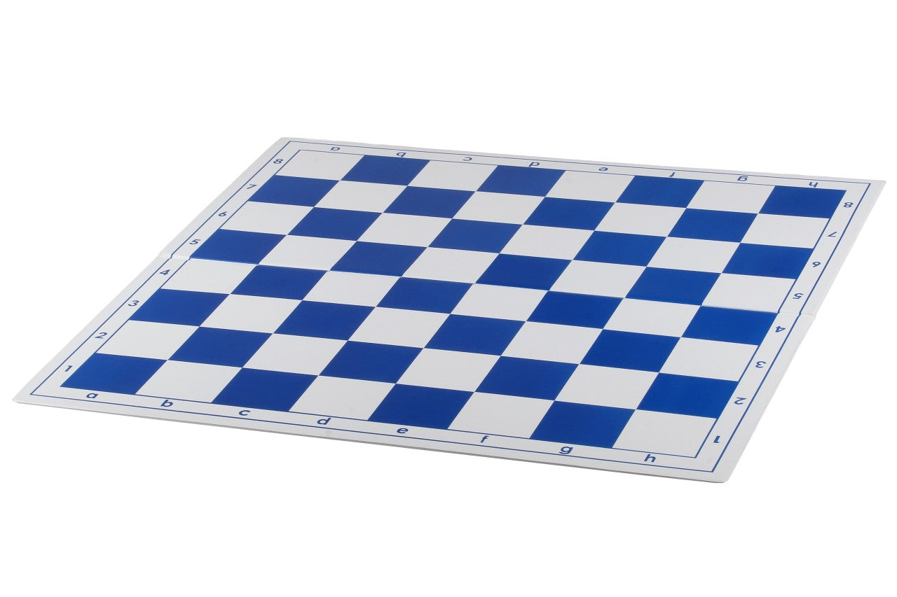 Échiquier plastique pliant en 2, bleu et blanc - échiquier de tournoi de taille 6 - Échiquier plastique pliant en 2, bleu et blanc - échiquier de tournoi de taille 6