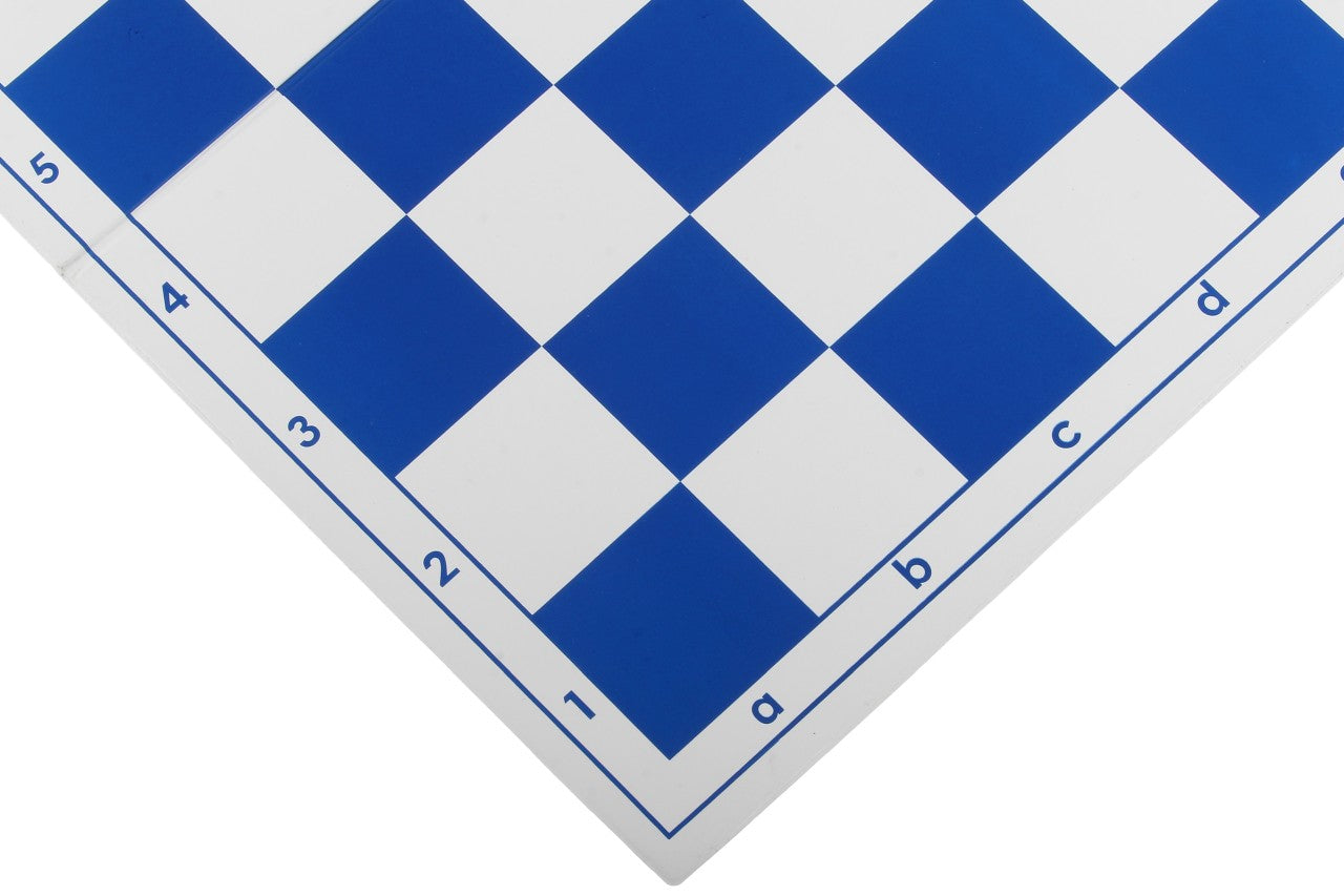 Échiquier plastique pliant en 2, bleu et blanc - échiquier de tournoi de taille 6 - Échiquier plastique pliant en 2, bleu et blanc - échiquier de tournoi de taille 6