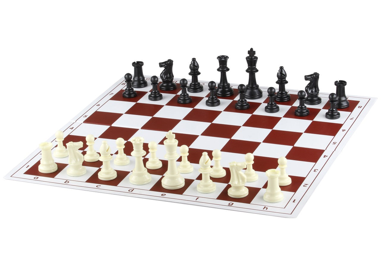 Échiquier plastique pliant en 2, rouge et blanc - échiquier de tournoi de taille 4+ - Échiquier plastique pliant en 2, rouge et blanc - échiquier de tournoi de taille 4+