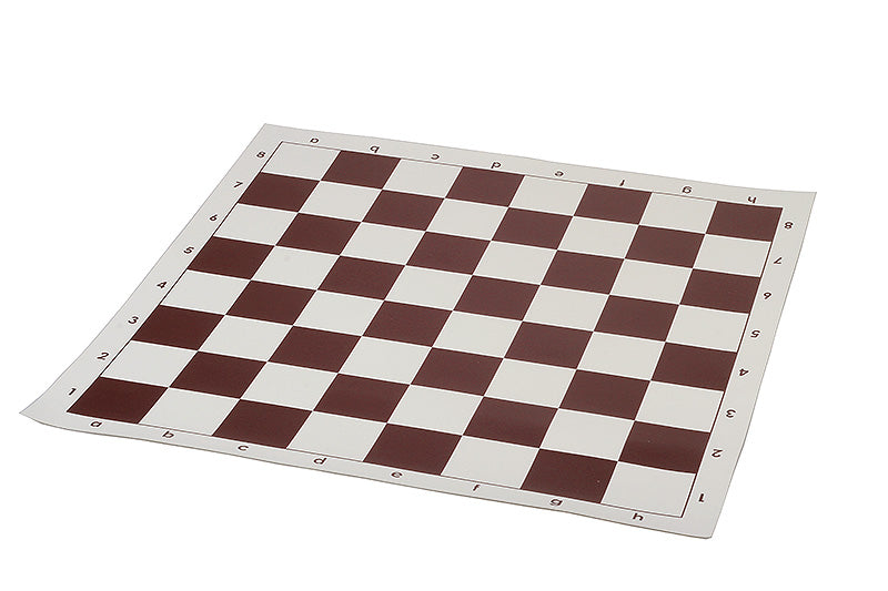 Échiquier roulable vinyle marron - échiquier de tournoi de taille 6 - Échiquier roulable vinyle marron - échiquier de tournoi de taille 6