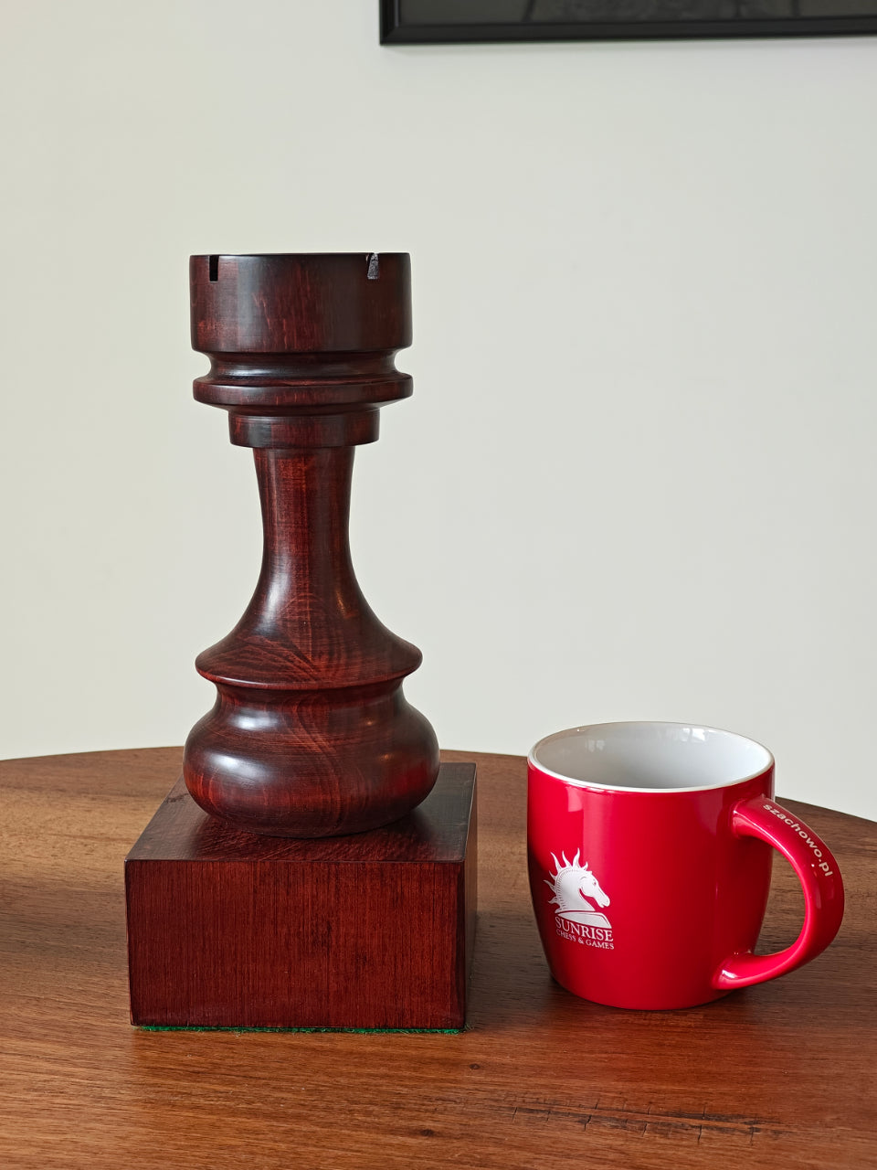 Trophée d'échecs - Tour noire en bois 27cm - Trophée d'échecs - Tour noire en bois 27cm