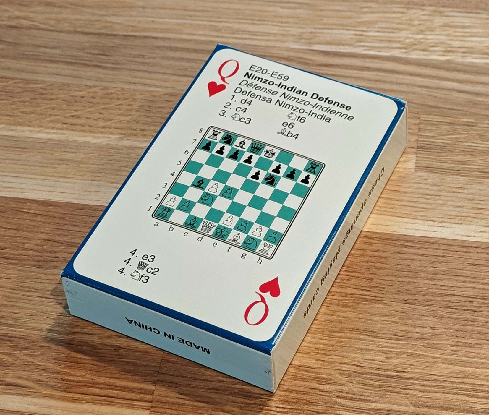 Cartes à jouer - Cartes Ouvertures d'Echecs - Cartes à jouer - Cartes Ouvertures d'Echecs