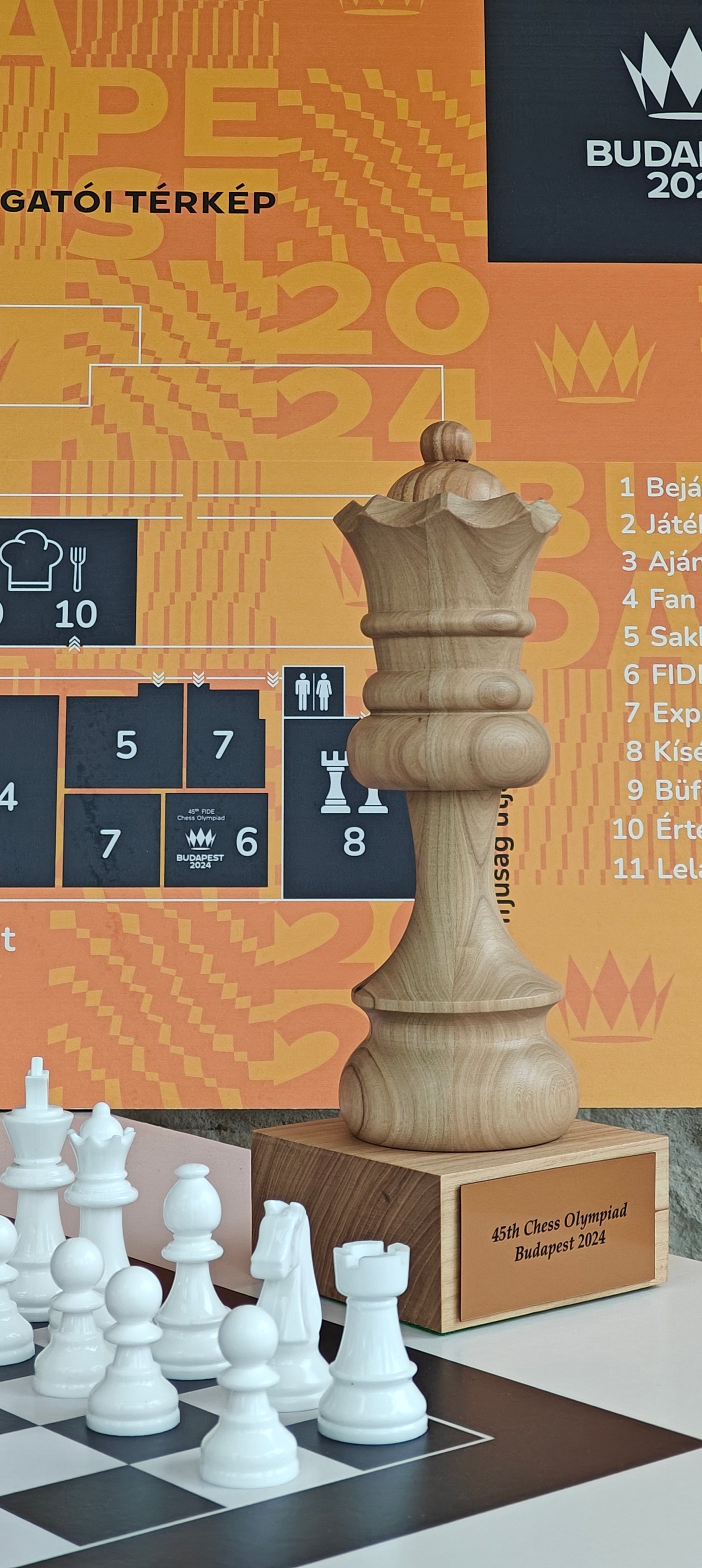 Trophée d'échecs - Tour noire en bois 27cm - Trophée d'échecs - Tour noire en bois 27cm