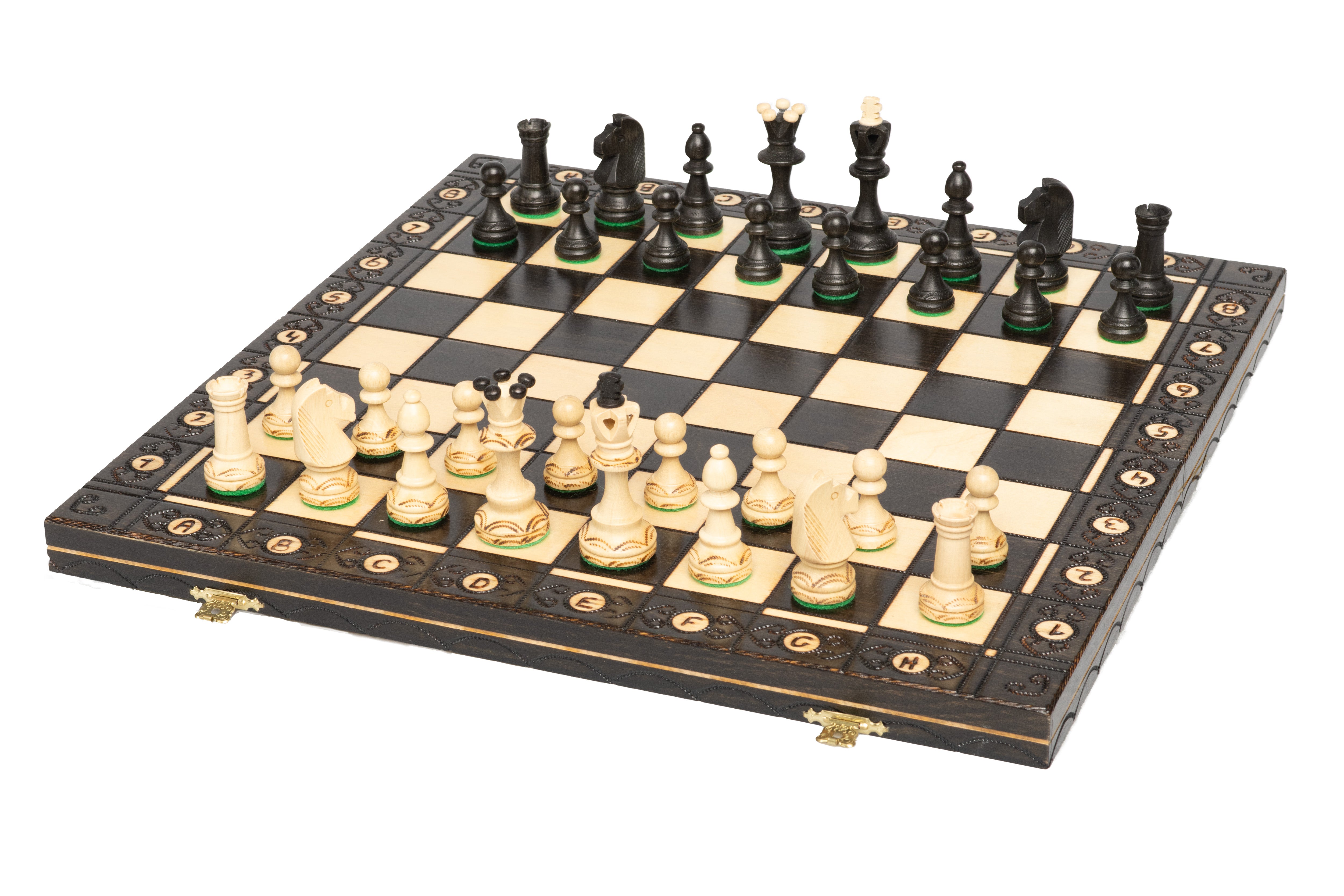 Jeu d'échecs SENATEUR Black en bois de charme, de taille moyenne (41 x 41cm) - Ensemble Complet Noir - 2766b0223d9dc8e499f599183da0e8f6