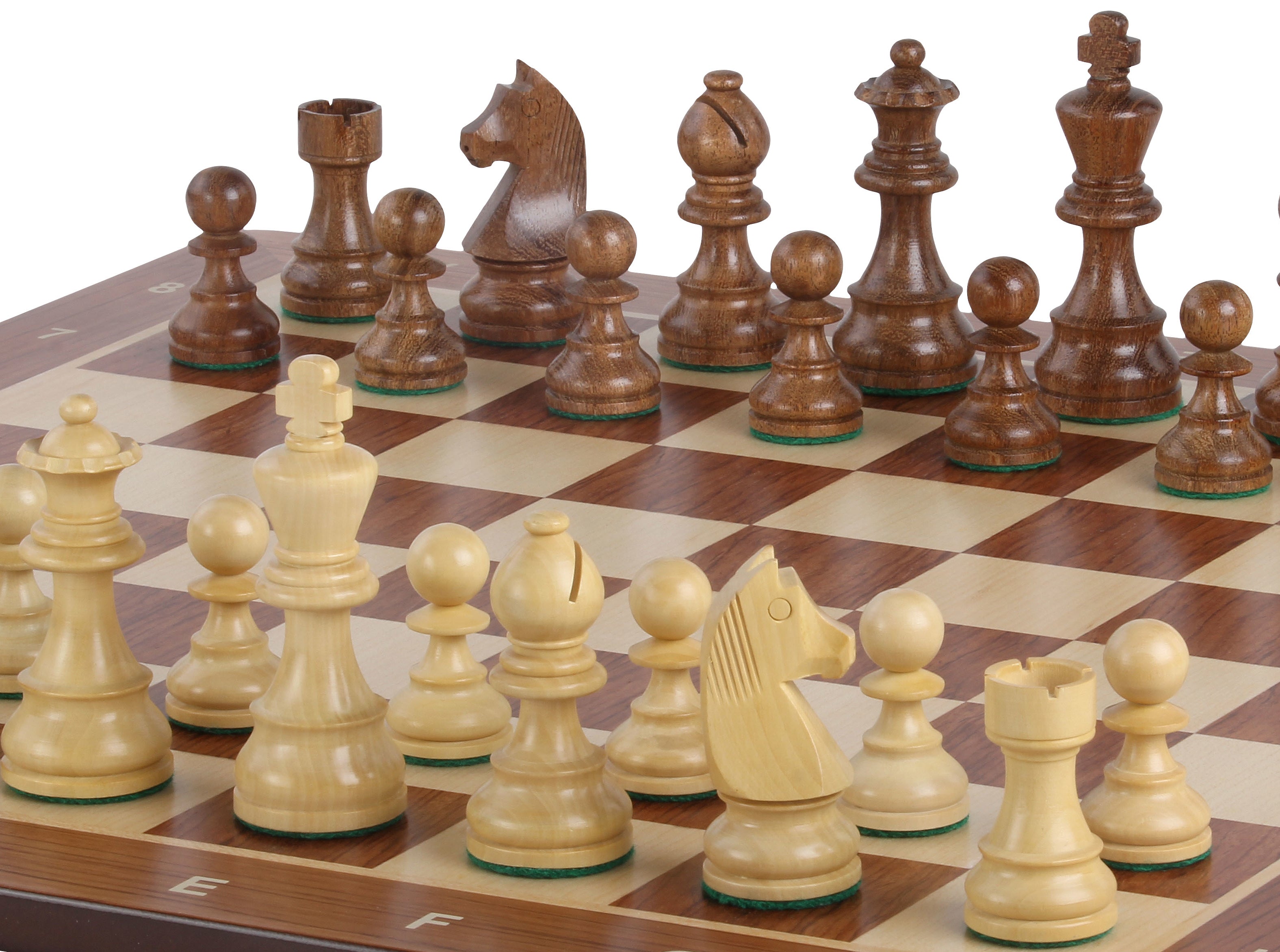 Juego de ajedrez de torneo nº 5 - tablero de 50 mm + piezas de German Knight 3,5" - 9fd5965f4e5c8653b02eecd41c0724d9
