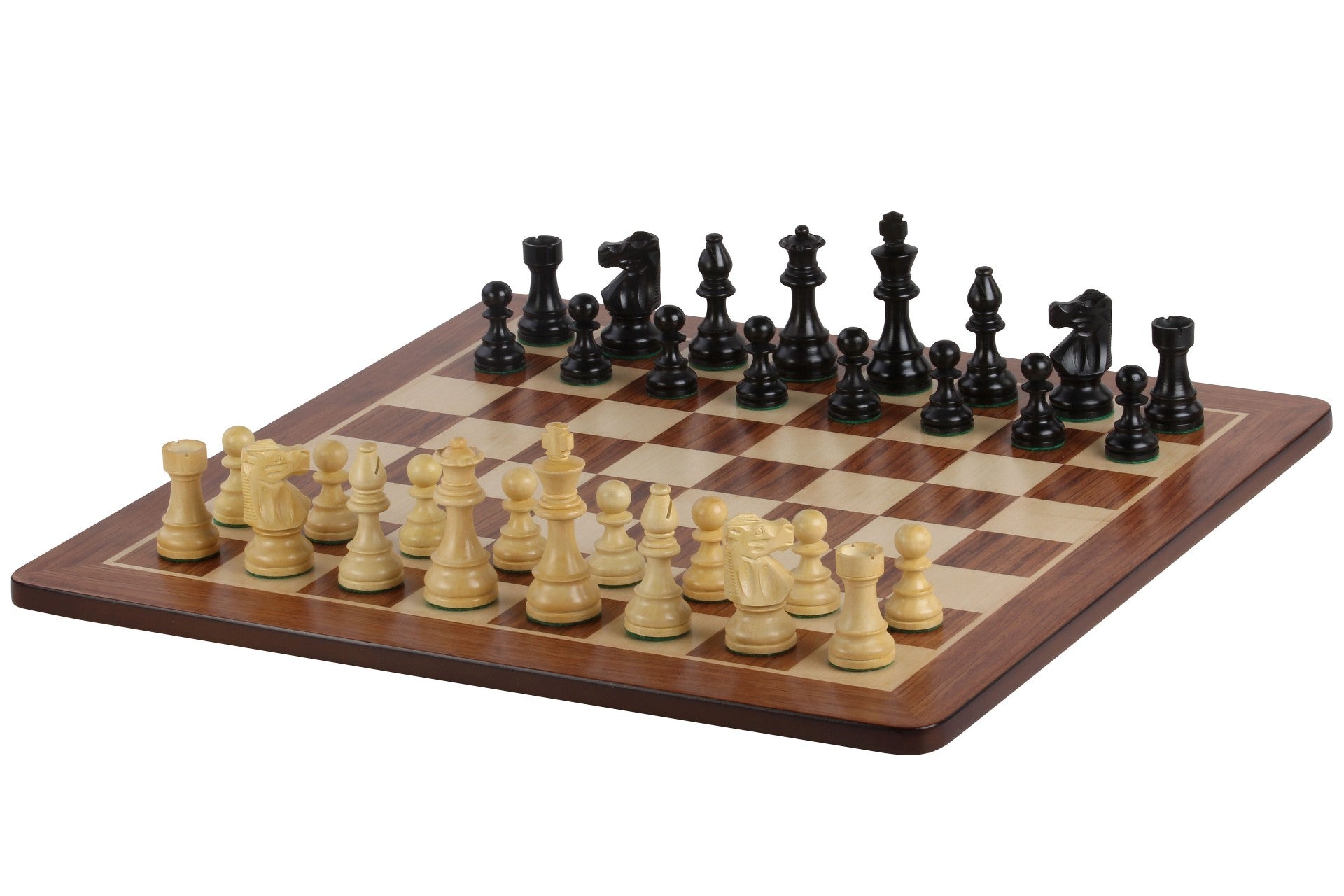 Échiquier avec coordonnées en marqueterie de bois de padouk et sycomore + Pièces d'échecs French Ebonized - Ensemble de taille 5 - Échiquier avec coordonnées en marqueterie de bois de padouk et sycomore + Pièces d'échecs French Ebonized - Ensemble de taille 5