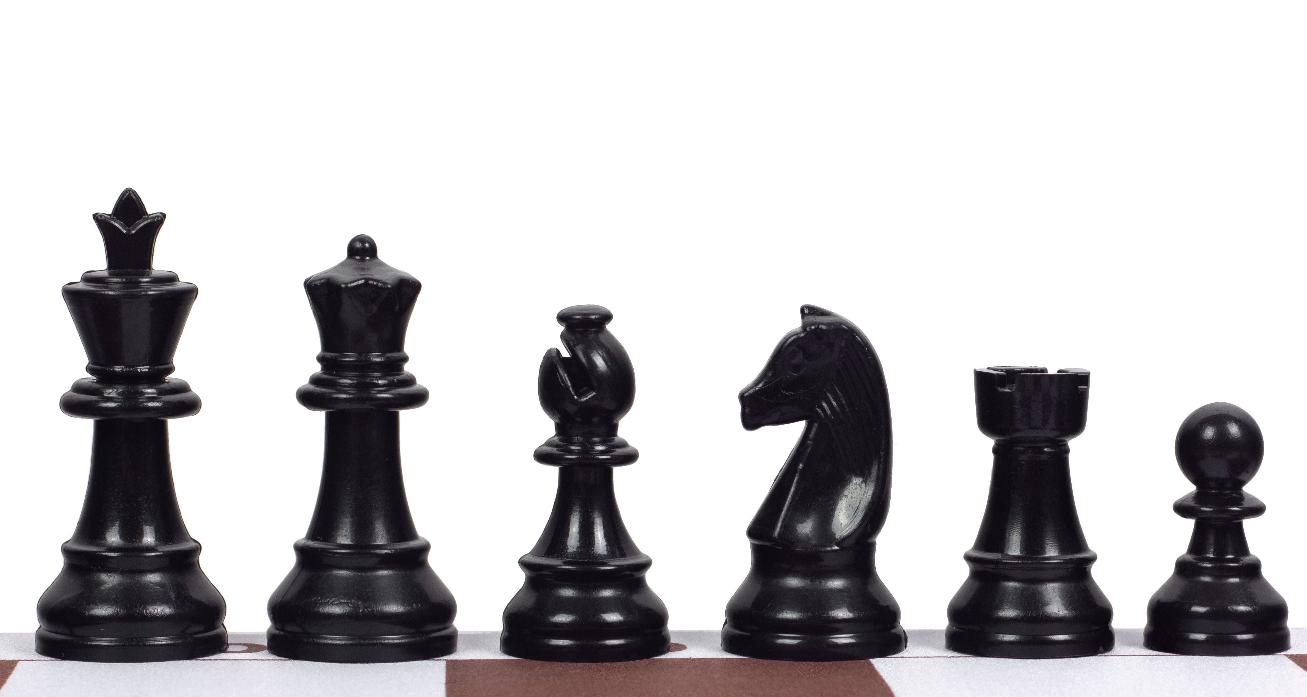 Figurines d'échecs Staunton n° 3, en plastique (roi 65 mm) - 046294cf75fc30e58d78de112da61b63