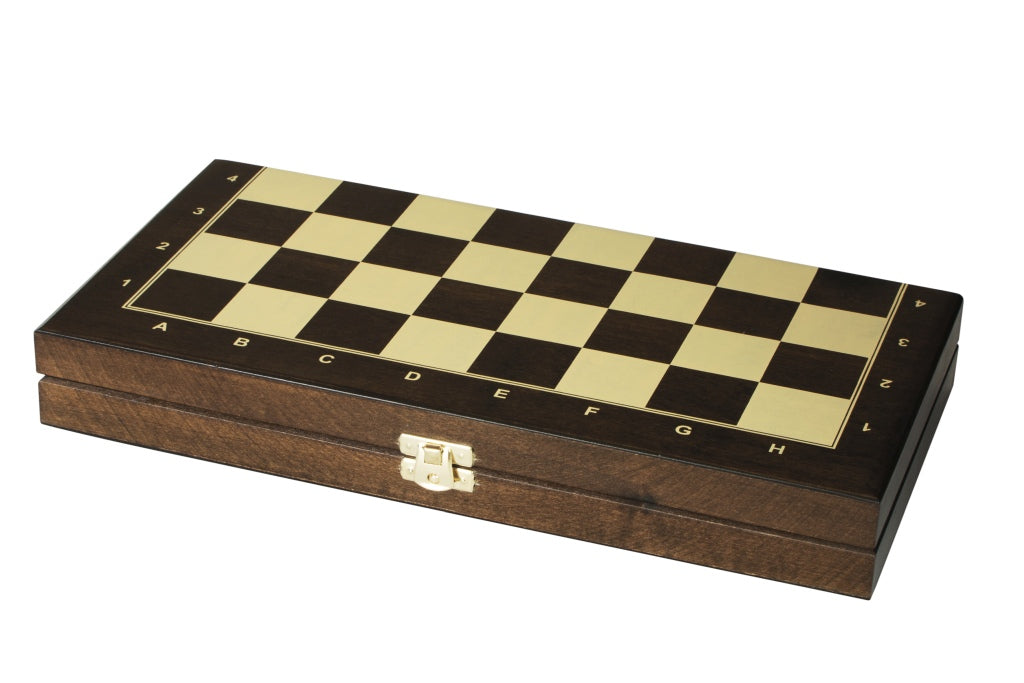 Echiquier pliant en bois avec insert (35 x 35 cm) - Coffret pour Jeu d'échecs d'entraînement de Taille 3 - Echiquier pliant en bois avec insert (35 x 35 cm) - Coffret pour Jeu d'échecs d'entraînement de Taille 3