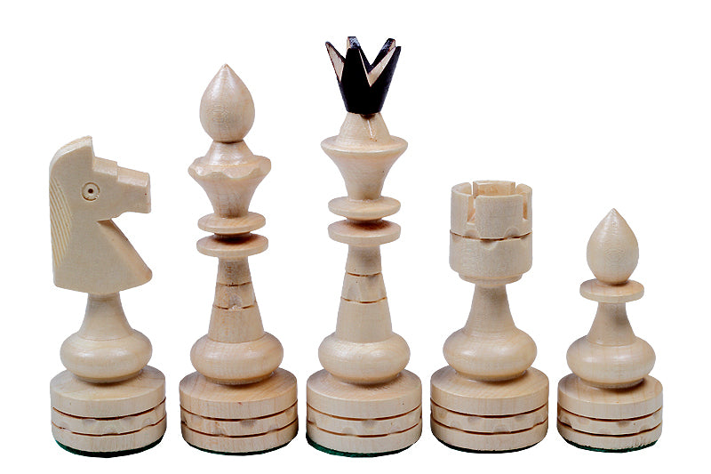 Jeu d'échecs INDIEN en bois de charme avec l'échiquier de marqueterie en bois d'acajou et sycomore, de grande taille (50 x 50cm) - Ensemble Complet - Jeu d'échecs INDIEN en bois de charme avec l'échiquier de marqueterie en bois d'acajou et sycomore, de grande taille (50 x 50cm) - Ensemble Complet