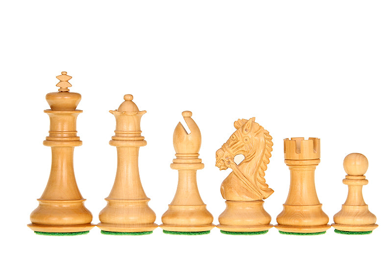 Pièces d'échecs King's Bridal en bois d'acacia et buis - Taille 4,00'' - Pièces d'échecs King's Bridal en bois d'acacia et buis - Taille 4,00''