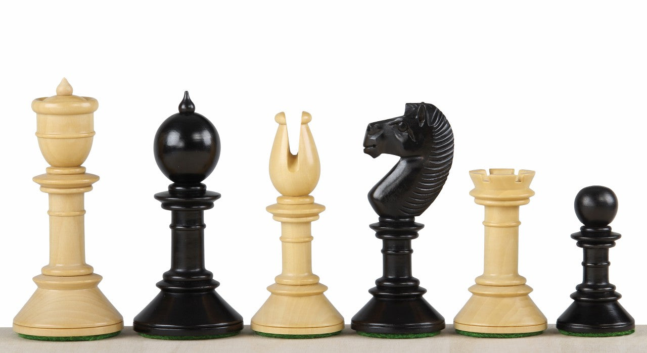 Pièces d'échecs Northern Upright en bois de buis teinté et naturel - Taille 3,75'' - Pièces d'échecs Northern Upright en bois de buis teinté et naturel - Taille 3,75''
