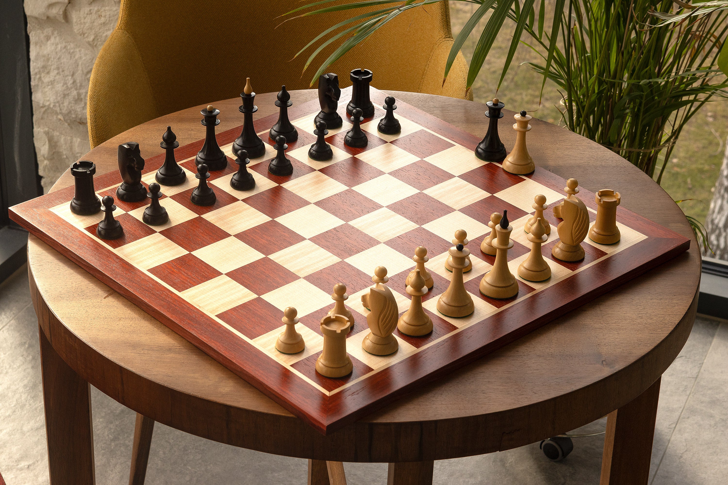 Fichas de ajedrez Queen's Gambit de 1957, de boj ebanizado, 3,75 pulgadas - Fichas de ajedrez Queen's Gambit de 1957, de boj ebanizado, 3,75 pulgadas
