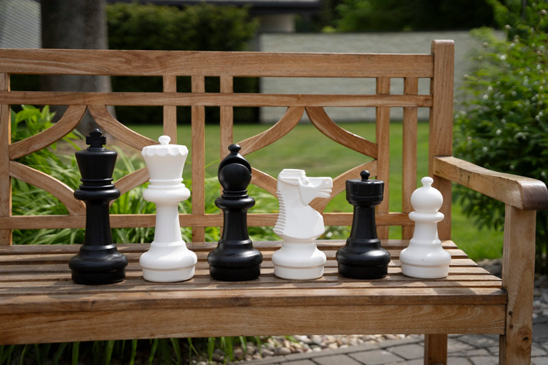 Pièces d'échecs géantes Jardin et extérieur (roi 30 cm) - pièces d'échecs en plastique - Pièces d'échecs géantes Jardin et extérieur (roi 30 cm) - pièces d'échecs en plastique