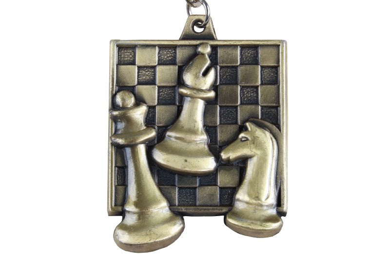 Médaille Echecs carrée de 43x48mm - Médaille d'or - Médaille Echecs carrée de 43x48mm - Médaille d'or