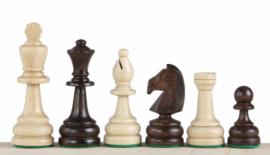 Les pièces d'échecs en bois STAUNTON de taille 4 dans un poly-sac - Les pièces d'échecs en bois STAUNTON de taille 4 dans un poly-sac