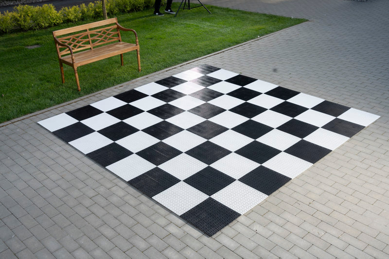 Échiquier Géant en plastique pour jeu d'échecs et dames de jardin et extérieur (Cases 35x35cm) - Échiquier Géant en plastique pour jeu d'échecs et dames de jardin et extérieur (Cases 35x35cm)