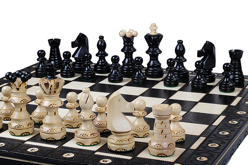 AMBASSADOR Black Échecs New Line (55x55cm) couleur noir - l'Ensemble complet - AMBASSADOR Black Échecs New Line (55x55cm) couleur noir - l'Ensemble complet