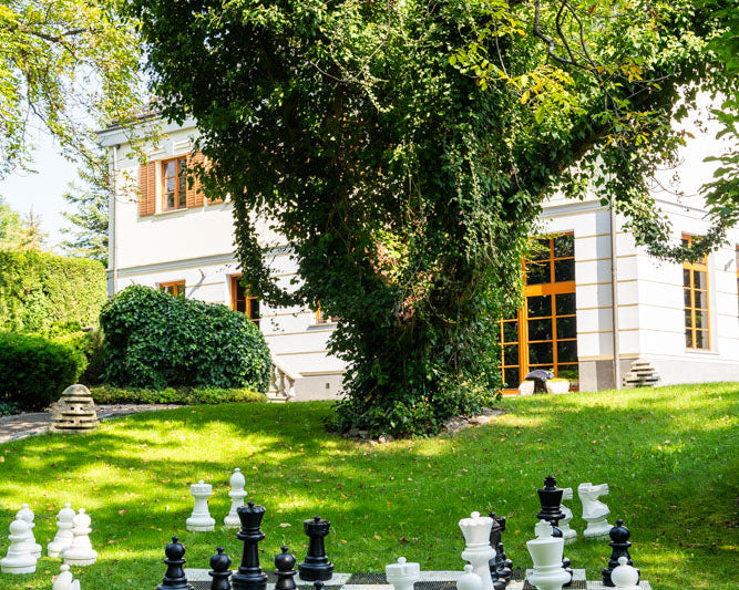 Échecs en plein air – détente en vacances au grand air
