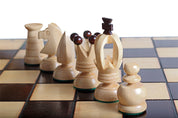 Jeu d'Echecs ROYAL en bois de charme, de grande taille (44 x 44cm) - Ensemble Complet