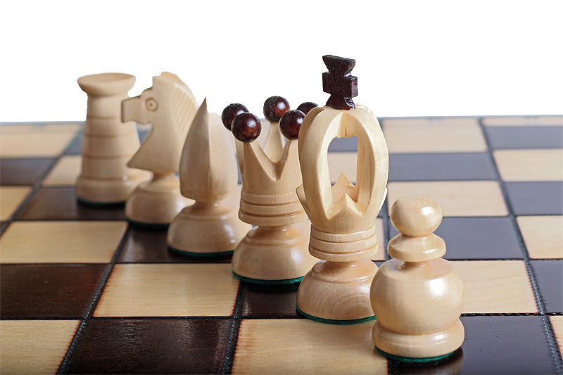 Jeu d'Echecs ROYAL en bois de charme, de grande taille (44 x 44cm) - Ensemble Complet - 688ed135ca6d78e39d108ad603d77d15