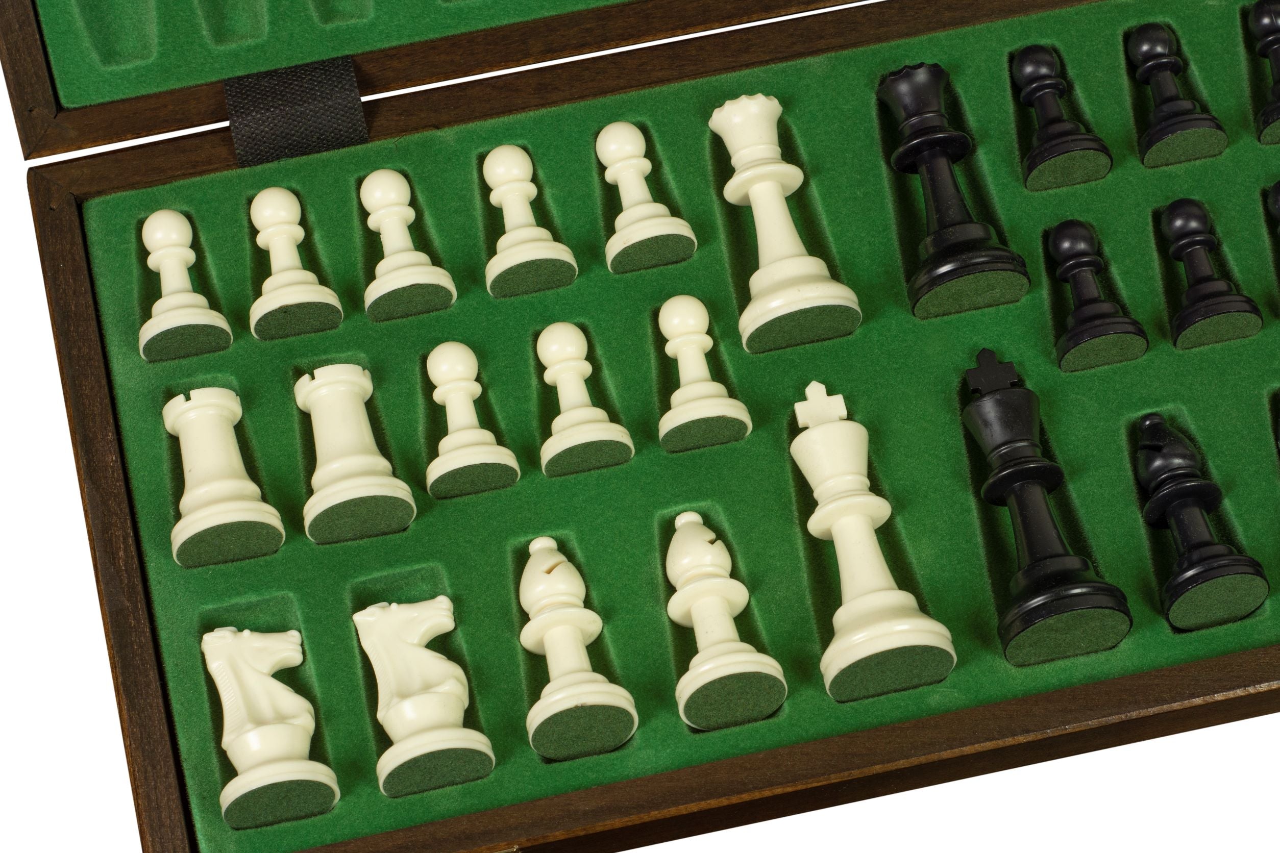 Jeu d'échecs d'entraînement de grande taille  - échiquier pliant en bois de taille 5 + pièces d'échecs plombées en plastique de taille 6 - Jeu d'échecs d'entraînement de grande taille  - échiquier pliant en bois de taille 5 + pièces d'échecs plombées en plastique de taille 6