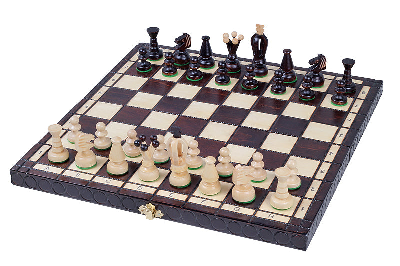 Jeu d'Echecs ROYAL en bois de charme, de taille moyenne (34 x 34cm) - Ensemble Complet - ca5ba5bb27b1566ab4e32ab3eb16978d