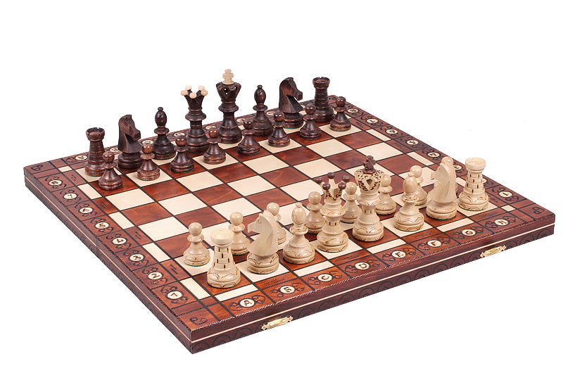 Jeu d'échecs AMBASSADEUR en bois de charme, de grande taille (54 x 54cm) - Ensemble Complet - c6357e18cd1c7888912e5b5c3049fbed