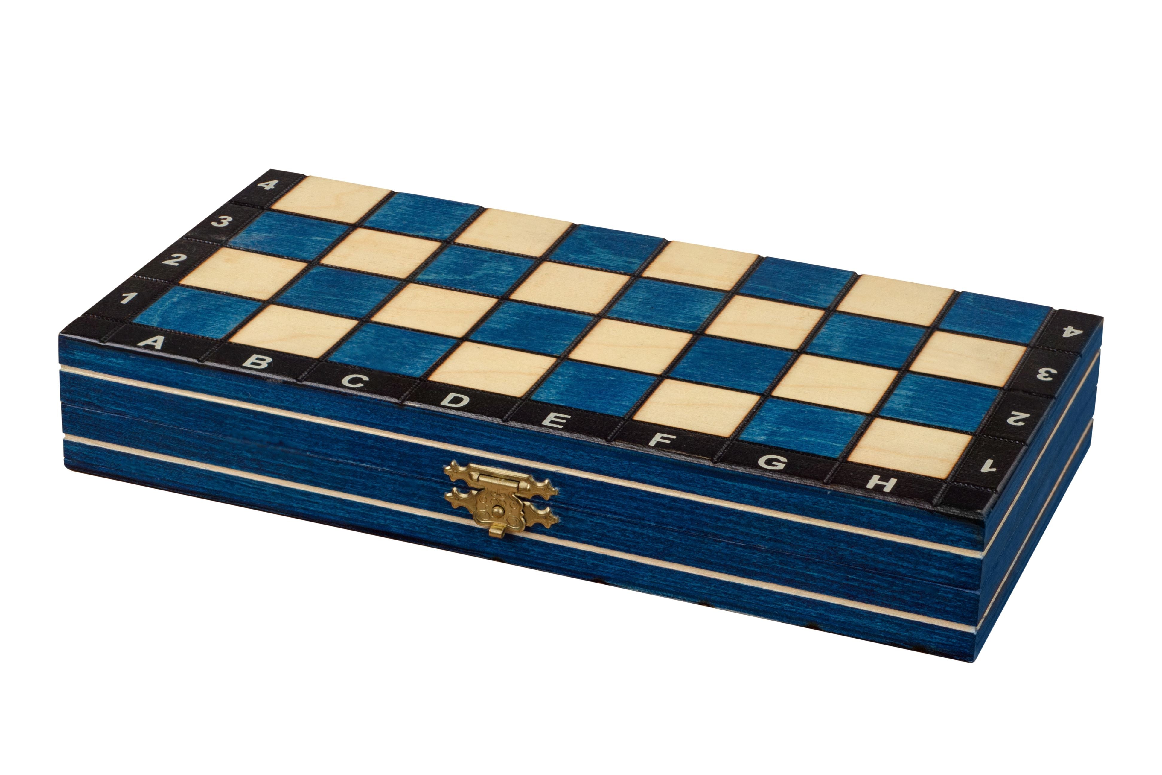 ÉCHECS D'ÉCHECS MAGNÉTIQUE EN BOIS - BLEU - 8bac20dd46e2c9cf493f11b9fb1b9d1f
