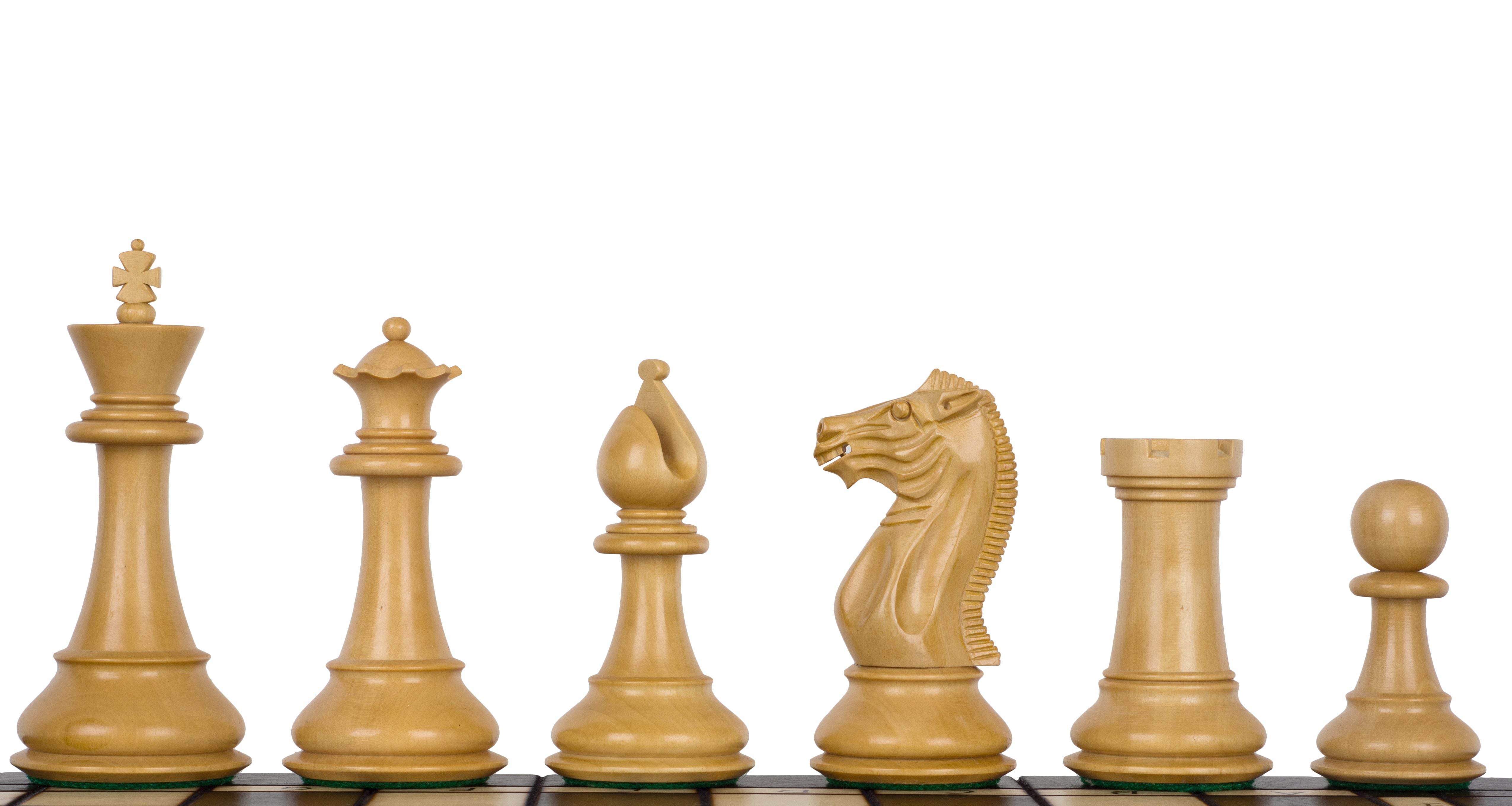 Chiffres d'échecs Pershing 4.25" en bois rouge - f81bec95b1f1e2bd9059f71e15135a99