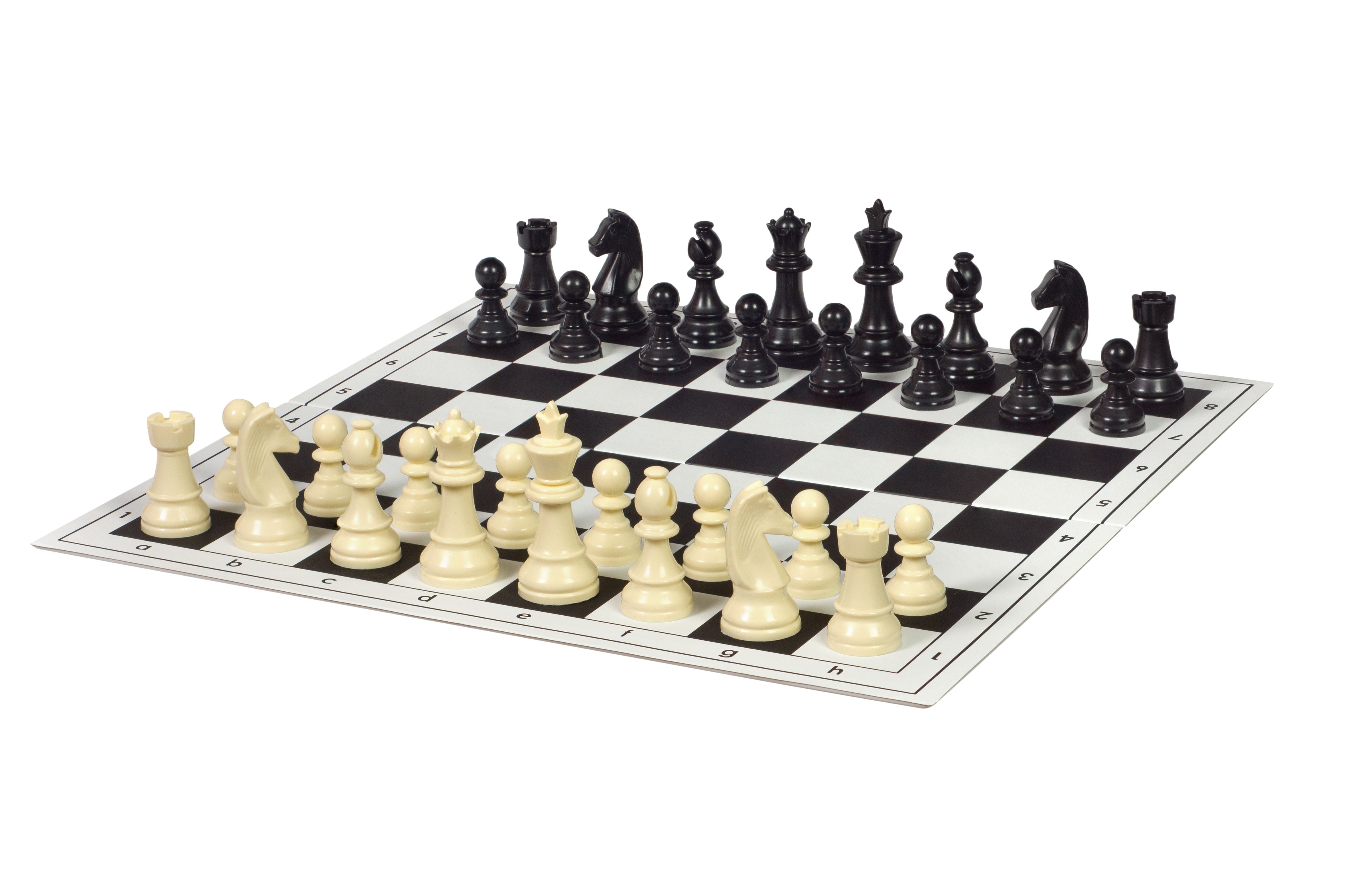 Figurines d'échecs Staunton, plastique (roi 85 mm) - 9879b4bb03e9992aa38b3b65f5a4c9c5