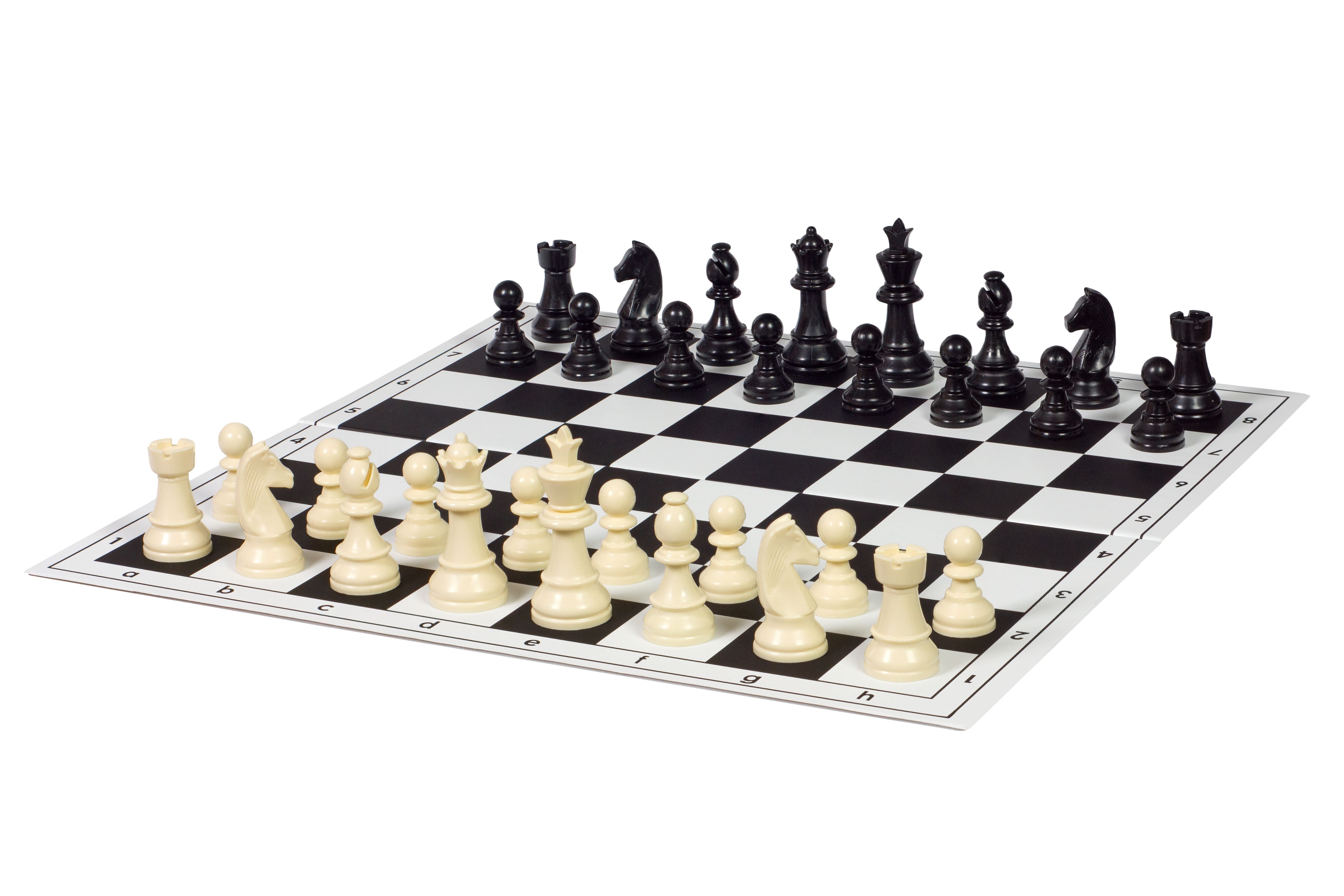 Chiffres d'échecs Staunton 6, plastique (roi 95 mm) - fbcf7844716dda991a13cdb3ae34a381