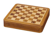 Juego de ajedrez MAGNÉTICO de 18 cm con tablero con incrustaciones y cajita para las piezas